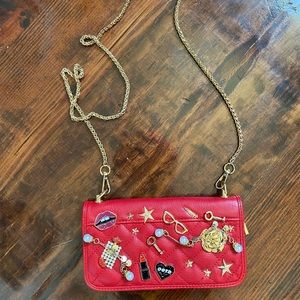 Red clutch/ shoulder bag